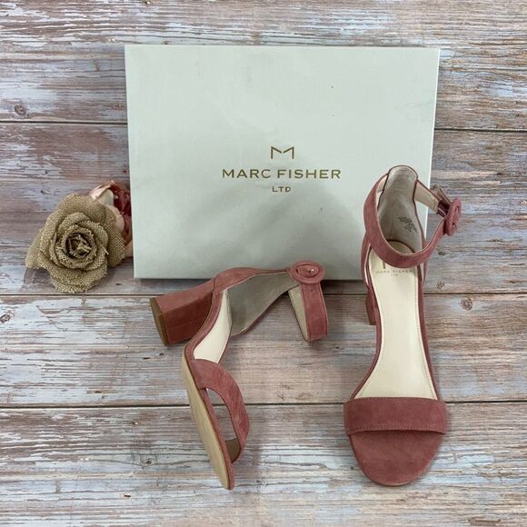 Marc Fisher Ltd Karlee Ankle Strap Sandal, Size 8 M - Pink - Picture 1 of 5